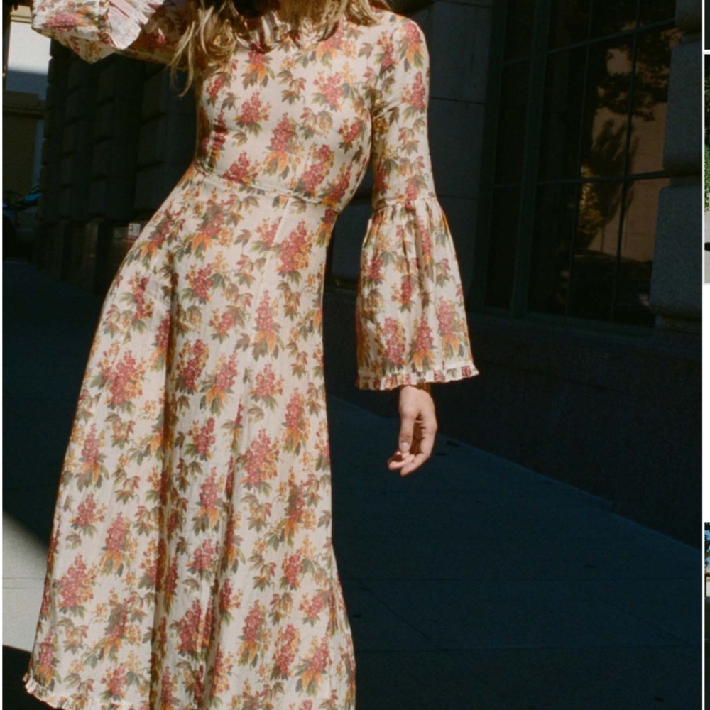 Doen Odelette dress tapestry floral size XS